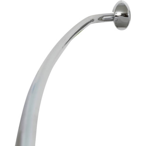 Zenna Home NeverRust Aluminum Curved Shower Rod, Chrome