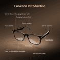 thumbnail image 5 of LUOMATE Smart Bluetooth Glasses with Photochromic Lenses for Men and Women - UV/Blue Light Protection, Voice Assistant, Hands-Free Calls, Music Playback, Lightweight for Business & Travel, 5 of 8