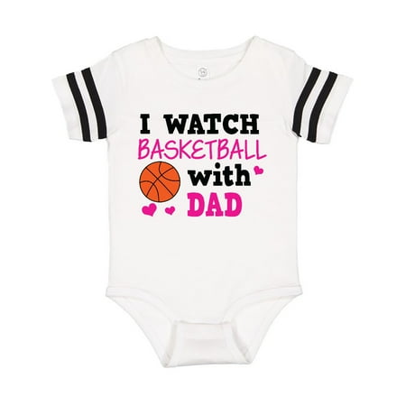 

Inktastic I Watch Basketball with Dad Gift Baby Boy or Baby Girl Bodysuit
