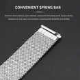 thumbnail image 3 of o0Q 22mm Stainless Steel Thick Mesh Watch Band Quick Release Adjustable h0Z Heavy Duty Watch Strap W, 3 of 5