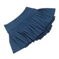 thumbnail image 3 of Falda plisada para niñas, pantalones cortos de moda, falda deportiva elástica para entrenamiento con bolsillos, verde oscuro, talla S, 3 of 14