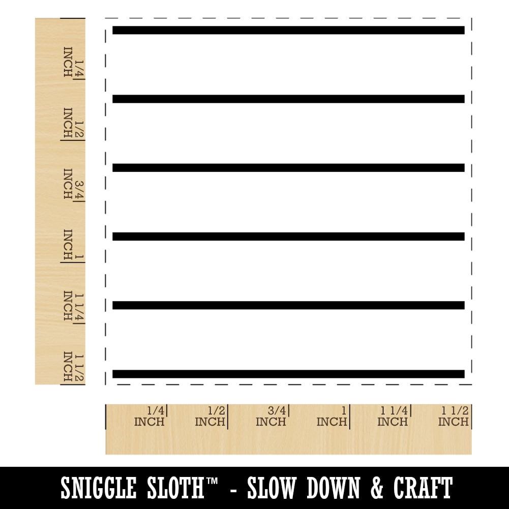 Lines List Journaling Page Things To Do Self-Inking Rubber Stamp Ink Stamper - Black Ink - Large 1-1/2 Inch