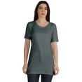 thumbnail image 1 of Inkmeso Plain Basic Tshirt Long Length Tee Short Sleeve Workout Top For Women, 1 of 9
