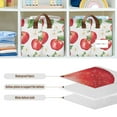 thumbnail image 4 of Yayeee Foldable Storage Basket for Shelves with Handles Set of 2 Waterproof Cloth Bins, White Apple Pattern, 4 of 7