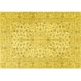 thumbnail image 1 of Ahgly Company Machine Washable Indoor Rectangle Persian Yellow Traditional Area Rugs, 4' x 6', 1 of 4