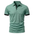 thumbnail image 1 of StSilkitty Men's Casual Short Sleeve Golf Shirts Solid Color Collared Buttons T-Shirt Soft Breathable Tops, 1 of 3