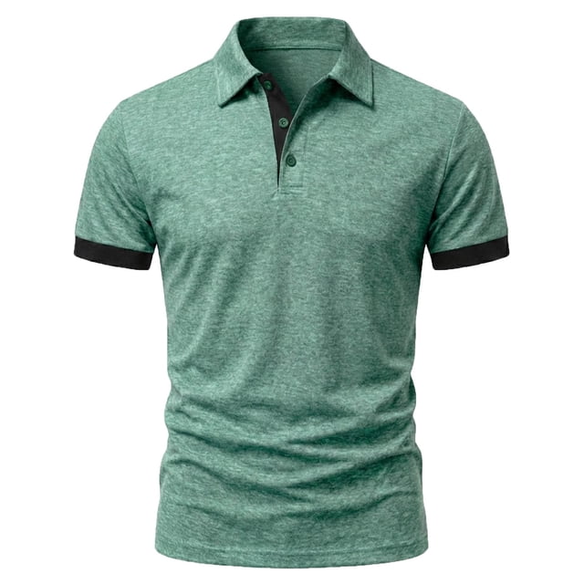 StSilkitty Men's Casual Short Sleeve Golf Shirts Solid Color Collared Buttons T-Shirt Soft Breathable Tops