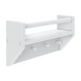 thumbnail image 3 of Max & Lily Wall Shelf with Pegs (16in / 400mm), White, 3 of 6
