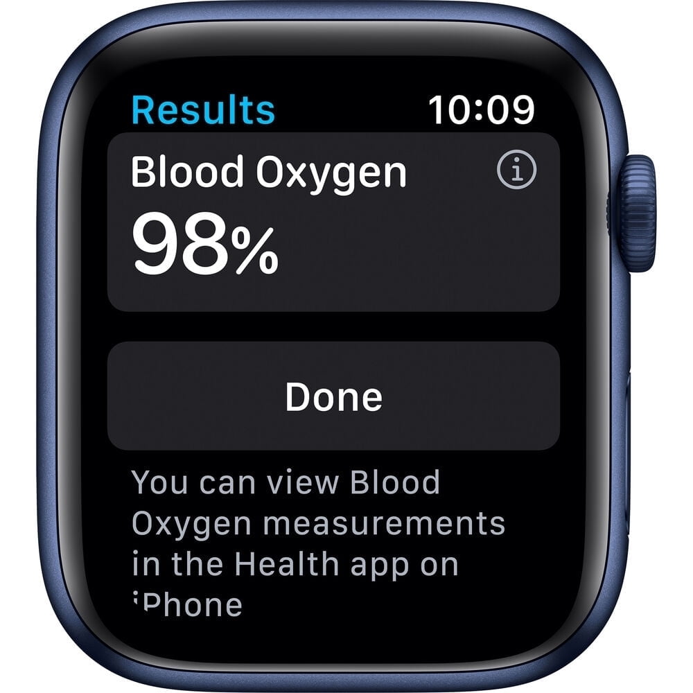 Apple Watch Series 6 GPS + LTE Aluminum Case Deep Navy Sport Band, Blue/44MM, 1