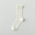 thumbnail image 2 of Women's Lace Socks Ruffle Pointelle Knit Crew Socks Soft Cozy for Daily Wear, 2 of 5