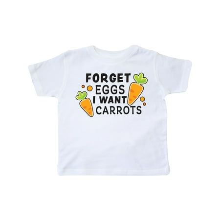 

Inktastic Easter Forget Eggs I want Carrots Gift Toddler Boy or Toddler Girl T-Shirt