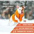 thumbnail image 6 of AiryVest Lightweight Reversible Winter Dog Coat - Warm Dog Jacket - Water Resistant Windproof - Insulated Dog Apparel for Small, Medium & Large Dogs - Comfortable Dog Puffer Vest - Orange Light Green, 6 of 6