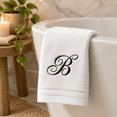 Monogrammed Fingertip Towels Set of 2, Initial B, 11 x 18 Inches, White ...