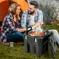 thumbnail image 2 of GVN 32 QT Portable Insulated Food Carrier with Stainless Steel Barrel for Catering Camping-Black, 2 of 10
