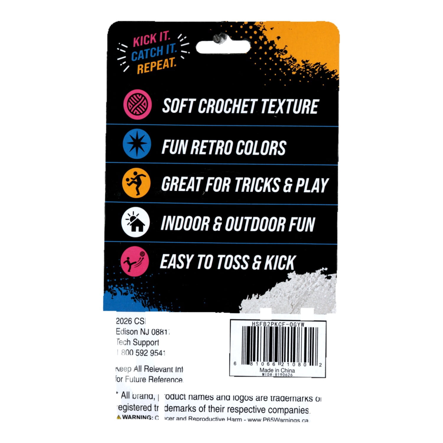 Crochet Footbag 2-Pack – 2.25 x 2 in, 40g Kick Sack Balls for Adults & Kids, Juggling & Stress Relief Toy