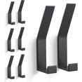 thumbnail image 1 of (Negro) 8 ganchos para abrigos, perchero de pared (¡tornillos invisibles!), gancho moderno para chaquetas, abrigos, ropa, bufandas, bolsos y más, 1 of 4