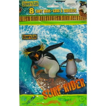 Various Surf's Up Favor Bags, 8 Pieces