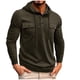 thumbnail image 2 of pstuiky Camisas de manga larga abrigadas para hombre, Sudadera con capucha para hombre, con botones sólidos, para entrenamiento, con múltiples bolsillos, para deportes al aire libre xxl, 2 of 7