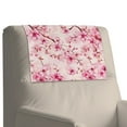 thumbnail image 4 of SCRAWLGOD Peach Blossom Print Pink 1 PCS Non Slip Headrest Protector for Recline Chair Waterproof Recliner Headrest Cover 17x27in PU Leather Couch Head Rest Slipcover, 4 of 7