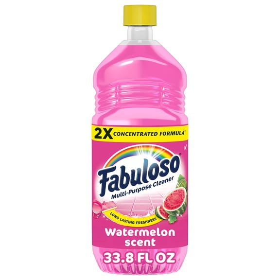 Fabuloso 2X Multi-Purpose Cleaner, No Rinse Floor Cleaner, Watermelon Scent, 33.8 fl oz