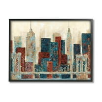 Stupell Industries Urban City Bridge Architecture Painting Black Framed Art Print Wall Art, Design by Cloverfield & Co.