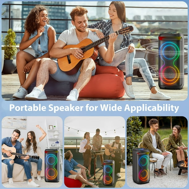 JAUYXIAN T20-T Large Karaoke Machine with Wireless Microphone