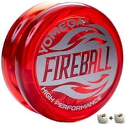 Yomega Fireball Professional Responsive Transaxle Yoyo, Great For Kids And Beginners To Perform Like Pros Extra 2 Strings & 3 Month Warranty (Red)