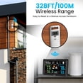 thumbnail image 2 of Reloj atómico HODIK Weather Station para interiores y exteriores, negro, 2 of 6