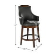 thumbnail image 3 of Lexicon Bayshore Wood Counter Height Swivel Stools - Dark Brown (Set of 2), 3 of 5