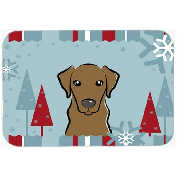 Carolines Treasures  Winter Holiday Chocolate Labrador Mouse Pad