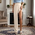 thumbnail image 2 of JIAYUE Women's Pants Ankle-Length Straight Leg Lightweight Summer Trousers With Soft Viscose Fabric For Comfortable Daily Wear Casual Bottoms For Women, 2 of 4