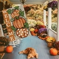 thumbnail image 3 of Fall Thanksgiving Pumpkins House Flag 28X40 Inch Polka Dots Double Sided Large Big Burlap Welcome Yard Autumn Outside, 3 of 6