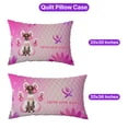 thumbnail image 5 of Faith Love Hope German Shorthaired Pointer Breast Cancer Awareness Survivor Quilt Pillowcase GSP Lover Dog Gift Throw Pillow Cover Bed Home Decor - 02017, 5 of 5