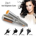 thumbnail image 2 of 2 In 1 Hair Straightener Iron Curling Curler Portable Adjustable Temperature Ceramic Curling Iron Wand Roller, 2 of 5