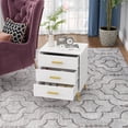 thumbnail image 3 of MONSLIPA Nightstand with 3 Drawers, White End Table for Bedroom Living Room, 3 of 7