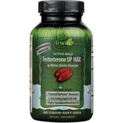 Irwin Naturals Active-Male Testosterone UP MAX3 + Nitric Oxide Booster, 60 Soft-gels