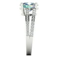 thumbnail image 3 of Clara Pucci 14K White Gold 2.32ct BlueMoissanite Solitaire with Accents, 3 of 7