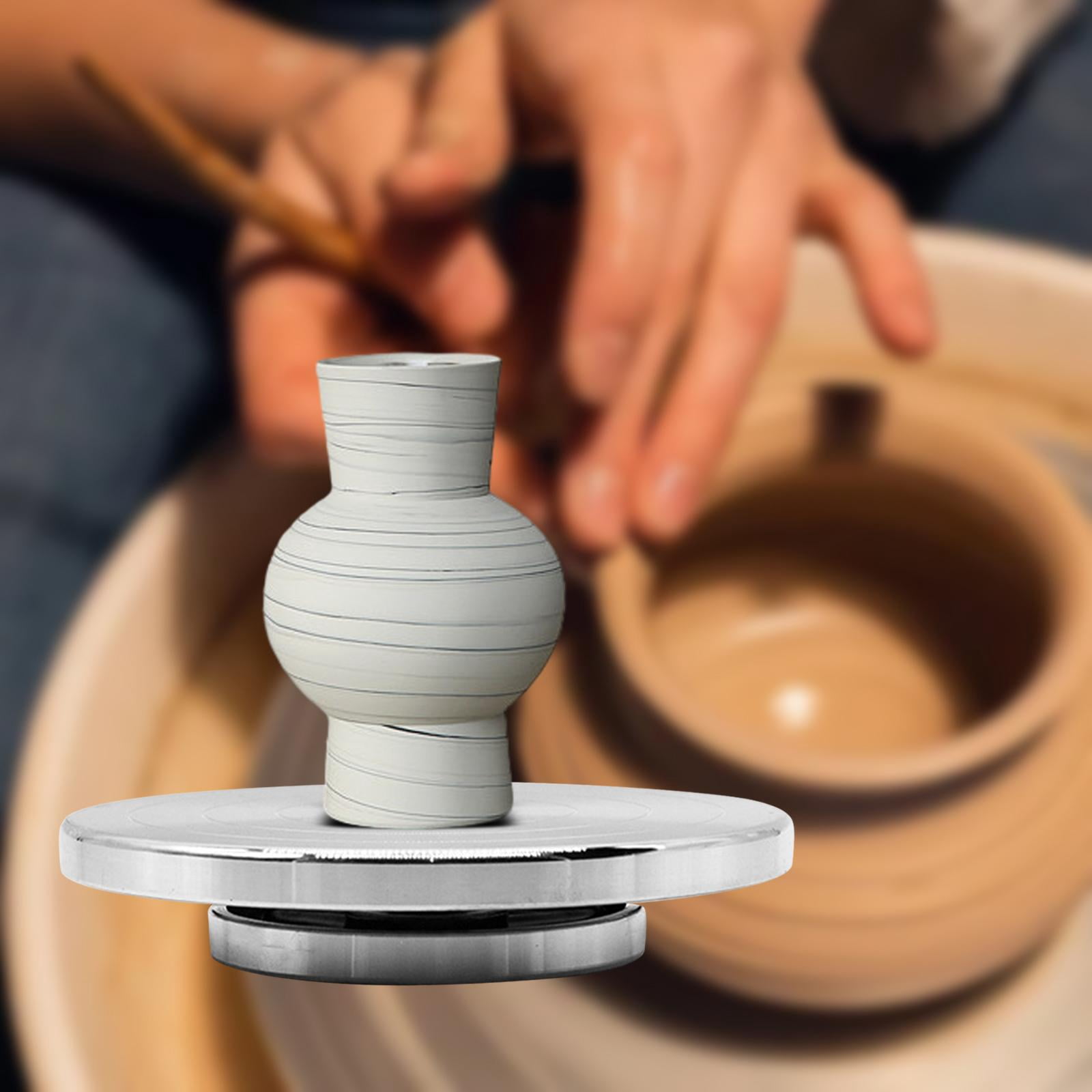 Sculpting Wheel Turntable Paint Spraying Reusable Painting Turn Table Revolving Cake Turntable for Ceramic DIY Art Crafts Projects Modelling 20cmx12cm
