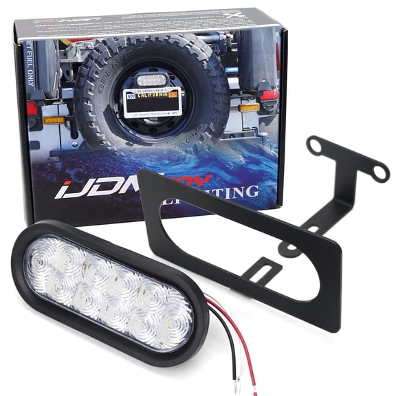 Rear Spare Tire Mount LED Backup Reverse Light, Searchlight Kit For Jeep 2007-2017 Wrangler JK, Xenon White