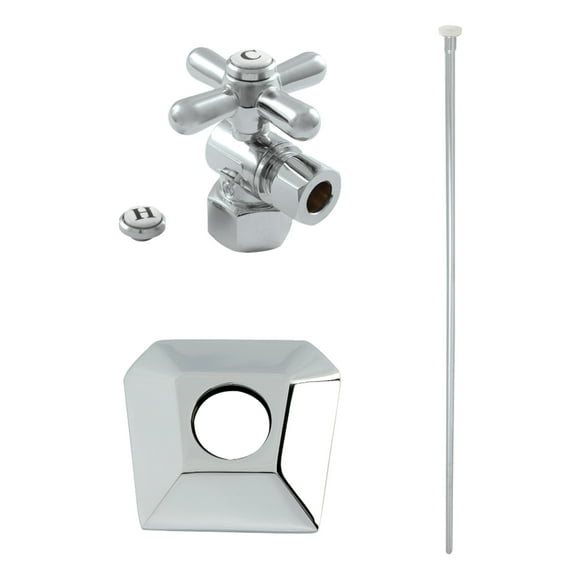 Kingston Brass KTK130P1 Traditional Plumbing Toilet Trim Kit with Flange in Polished Chrome