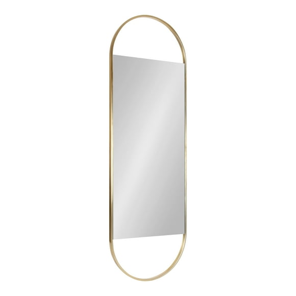Kate and Laurel Nobles Midcentury Capsule Wall Mirror, 16 x 48, Gold, Decorative Modern Panel Mirror for Wall