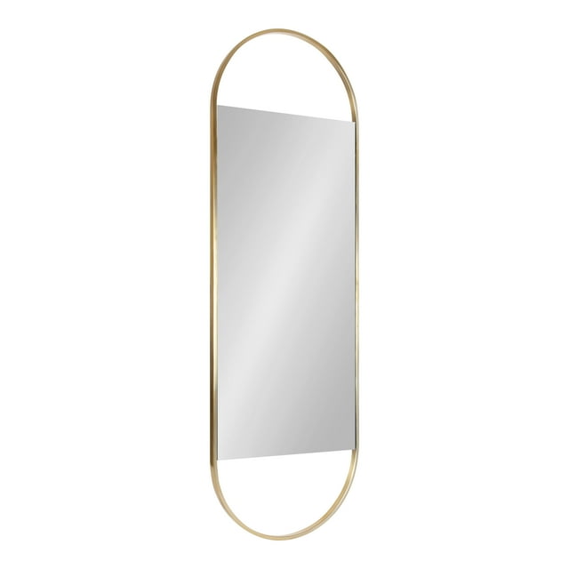 Kate and Laurel Nobles Midcentury Capsule Wall Mirror, 16 x 48, Gold, Decorative Modern Panel Mirror for Wall