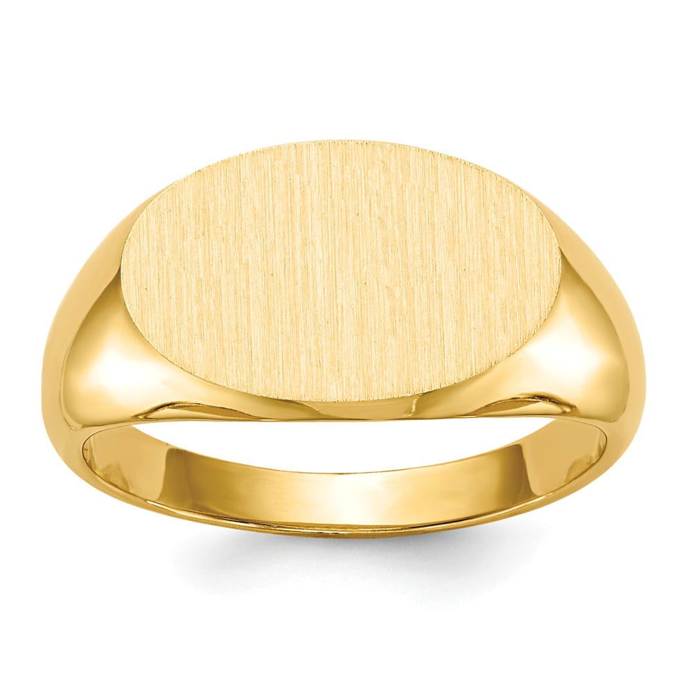 Monogram Oval Signet Ring Yellow Gold