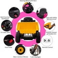 thumbnail image 7 of Acekid Ride Ons,12V Ride on Excavator with Remote Control,Electric Construction Vehicle with Bucket for 3-6 Years,7LED Headlights,Horn,2+1 Gear Shift,Bluetooth,Music,EVA Tire,Rose Red, 7 of 7