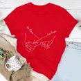thumbnail image 1 of Kayannuo T-Shirts Imprimés Cœur d'Amour pour Femmes Liquidation T-Shirts de la Saint-Valentin pour Femmes T-Shirt Imprimé Amour Manches Courtes Col Rond, 1 of 5