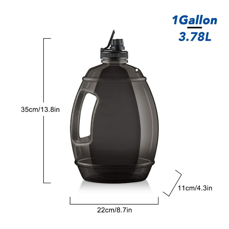 Eccomum 1 Gallon Water Bottle with Time Marker BPA FREE 3.78L