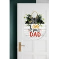 thumbnail image 5 of Eveokoki I Love You Dad Wooden Front Door Sign Rustic Round Wreath Wall Hanger Porch Decor Spring and Summer Farmhouse Decoration Housewarming Gift 12 Inches, 5 of 5