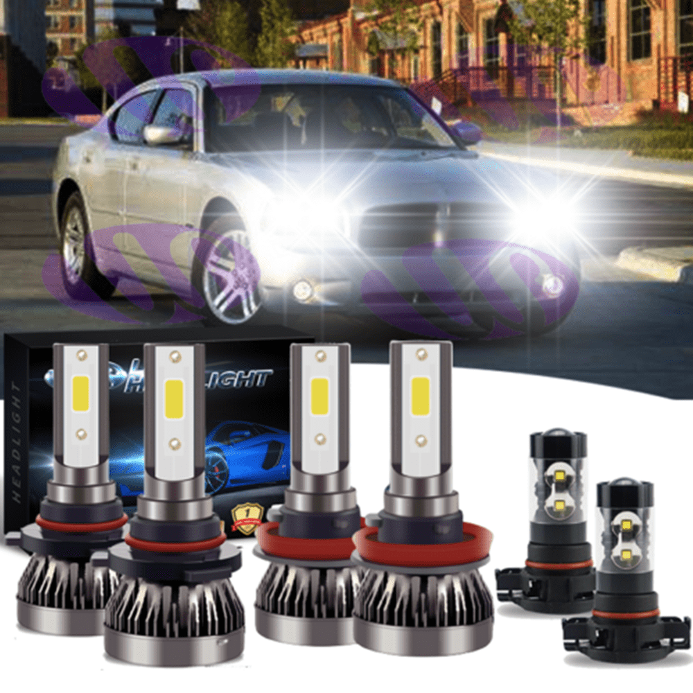 Fog Light Bulbs kit 6000K For 2011 2012 2013 2014 Dodge Charger LED Headlight