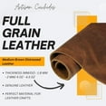 thumbnail image 3 of ArtisanCowhides Genuine Crazy Horse Cowhide Leather PRECUT Full Grain Pull Up Thick Sheets for Crafts - Medium Brown 12"x12", 3 of 7