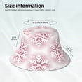 thumbnail image 4 of Daiia Christmas Snowflakes Pattern Bucket Hat - Trendy Cotton Sun Hat for Beach, Golf, Fishing - Fun Outdoor Vacation Boonie for Men and Women, 4 of 9